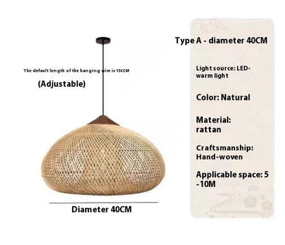 Handwoven Rattan Ceiling Light
