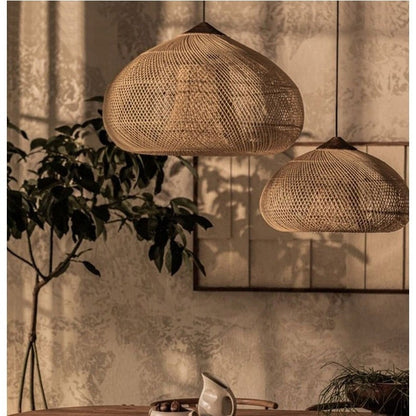 Handwoven Rattan Ceiling Light