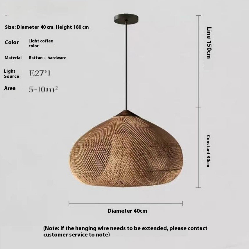 Handwoven Rattan Ceiling Light