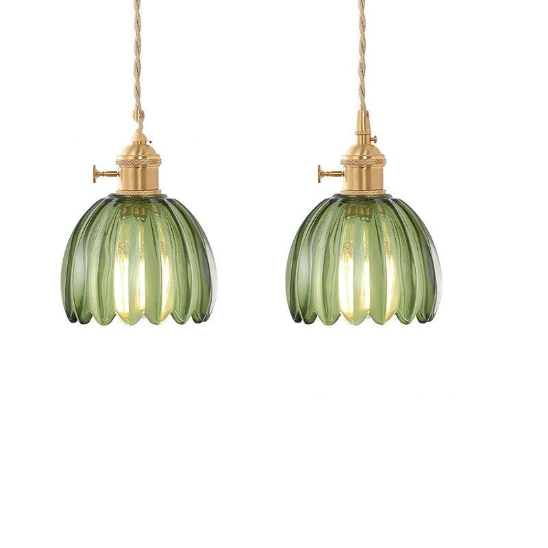 Retro Amber Glass Pendant Light