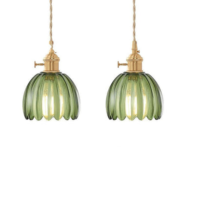 Retro Amber Glass Pendant Light