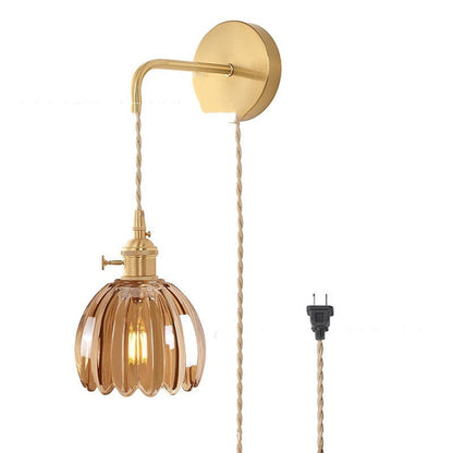 Retro Amber Glass Pendant Light