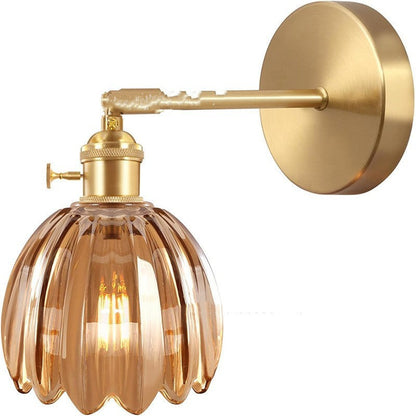 Retro Amber Glass Pendant Light