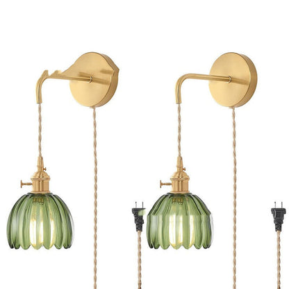 Retro Amber Glass Pendant Light