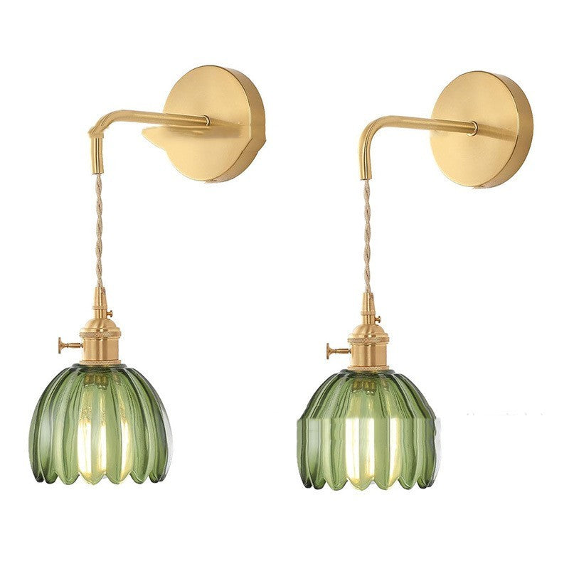 Retro Amber Glass Pendant Light