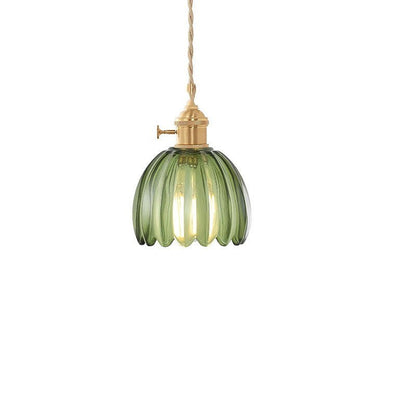 Retro Amber Glass Pendant Light